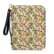 Floral Butterfly PU Leather Bible Cover for Women & Men – 2XL, Detachable Wristlet Strap, Compatible with Standard Bibles