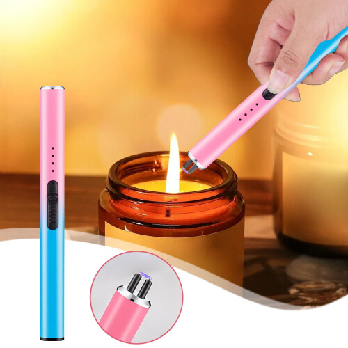 USB Charging Electronic Lighter for Candles – Windproof, Flameless, Retractable Tip, Includes USB Cable, Lightweight, Safe for Kitchen Use 1