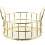Mini Round Wire Basket with Handle for Office Storage - Golden Iron Organizer 1