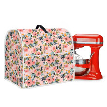 Washable Stand Mixer Cover with Pockets & Handle – Flower Pink, Compatible with KitchenAid & Other Stand Mixers
