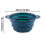 Deep Blue Foldable Collander – 4x9in, with Base & Handles, Compatible with Pasta, Fruit, Veg 3