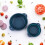 Deep Blue Foldable Collander – 4x9in, with Base & Handles, Compatible with Pasta, Fruit, Veg 7