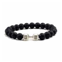 Natural Stone Dumbbell Bracelet for Men and Women: Promotes Positive Energy, Chakra Balancing, and Healthy Living