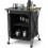 (Black) Foldable Camping Storage Cabinet Table with Storage Bag Portable Camp Kitchen Cupboard with Slatted Tabletop, 1