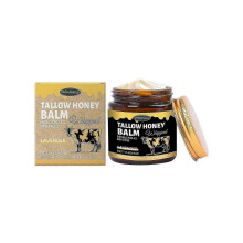 Grass-Fed Tallow Honey Balm - Organic Tallow Balm Moisturizer Whipped Beef Tallow Manuka Honey for Skin Deep Hydration, Anti-Aging, Face & Body Moistu