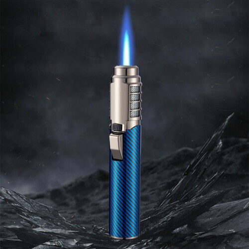 Windproof Torch Lighter, Adjustable Refillable Butane Jet Lighter for Camping, BBQ, Kitchen – Compatible with standard butane