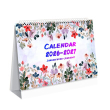 Desk Calendar 2026–2027, 8"x8" Standing Flip Calendar (Jan 2026–Jun 2027), 18-Month Thick Paper Calendar for Planning