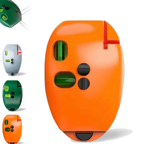 90 Red Light Level with Self-Leveling Cross Lines, Horizontal & Vertical – Portable Construction Tool (Saffron)