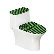Clover Pattern of The American Flag Toilet Cover Easy Care for Bathroom Supplies Stretch Fit Toilet Lid Seat Cover