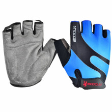 ACDANC 1Pairs Fingerless Gloves,Warm Lining Workout Gloves,Secure Fit Fingerless Gloves Men,XXL,Blue