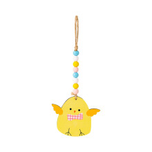 Easter Ornaments: Wooden Gnome Bunny & Chick Pendants with Cord – Spring Tree & Party Decor, Compatible with Easter Trees