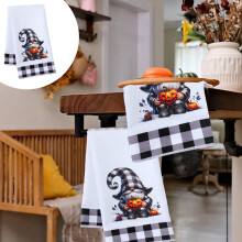 JMKQLZ Halloween-tema absorberende oppvaskhåndkle - festlig polyester kjøkkenklut for Halloween-dekor og praktisk redskapstørking