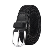 Elastic Braided Belt for Men and Women: Comfortable, Hole-Free, and Made of Canvas and Alloy