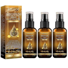 (3PCS) 1-3X Biotin Hair Fast Growth Serum Spray Anti Hair Loss Prevent Essential Oils Anti-drying Baldness Treatment Hair Care 30ml