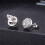 Cubic Zirconia Stud Earrings Silver Hypoallergenic 6