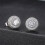 Cubic Zirconia Stud Earrings Silver Hypoallergenic 5