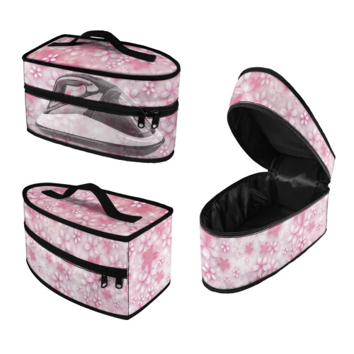 Light Clothes Iron Storage Case Cherry Blossom Travel Iron Case Handheld, Case Only