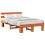 VidaXL vidaXL Bed Frame with Headboard Wax Brown 135 x 190 cm Solid Pine Wood 2