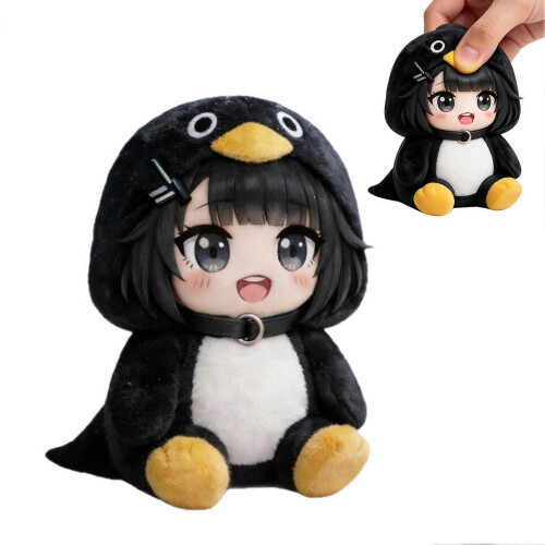 (B) Penguin Soft Pillow - Fluffy & Squeezable - for Sofa & Reading Nook 1