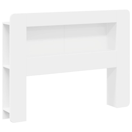 VidaXL vidaXL Headboard Cabinet with Storage White Engineered Wood 1