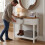 Vida Designs (White & Oak) Arlington 2 Drawer Console Table Hallway Storage 4