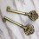 Vintage Skeleton Key Hole Head Cabinet Hardware 10 pcs 8