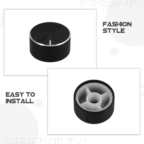 4 Pcs Creative Volume Knobs Control Dimmer Switch Radio Audio Dial Tuner Black 2