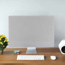 Monitor Dust Cover for 21/27 inch iMac Screen Waterproof Nylon Protection,Stylish Silver Black,Easy to Use (15*12*3CM)