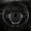 Hand-sewn leather steering wheel wrap brown 38cm embossed 7