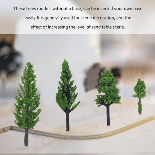 Fake Pine Model Trees for DIY Crafts Green Plastic 2