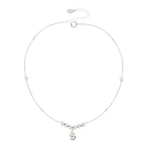 Bell Design Anklet Round Bead Alloy Adjustable Silver Anklet 1