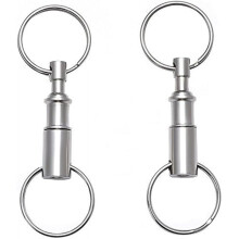 Hochwertiger Schlüsselanhänger mit langlebiger, glänzender Silbernickel-Oberfläche, robuste Schlüsselringe aus oxidationsbeständiger