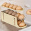 Rolling Egg Holder for Fridge, Egg Dispenser for Refrigerator, Automatic Rolling Storage Container for Countertop, Kitchen & Outdoor Use 1 Pack 6