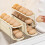 Rolling Egg Holder for Fridge, Egg Dispenser for Refrigerator, Automatic Rolling Storage Container for Countertop, Kitchen & Outdoor Use 1 Pack 4