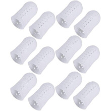 12pcs Gel Toe Cap Toe Protector Cushions Pads Guard Separator for Bunion Hammer Toe Callus Corn Blister (White)