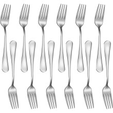 Spülmaschinenfeste Edelstahl-Besteckgabeln, korrosionsbeständiges, hochglanzpoliertes Besteck mit glatten Kanten und minimalistischem Design,