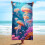 Beach Towel Lightweight Colorful Sandproof Multi-purpose 2
