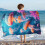 Beach Towel Lightweight Colorful Sandproof Multi-purpose 6