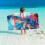 Beach Towel Lightweight Colorful Sandproof Multi-purpose 7