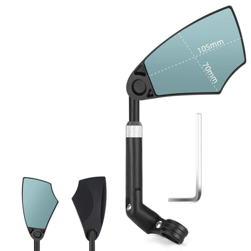 Retractable Bike Rearview Mirror with Multi-Angle Adjustment 2