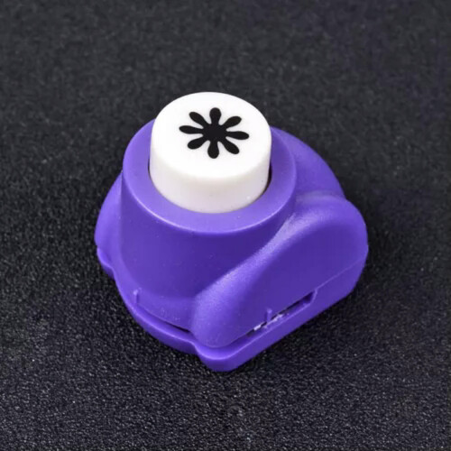 Random Color Mini Plastic Paper Punches Craft Cutter Scrapbooking Pick Patterns-Snowflake A-8x8mm 2