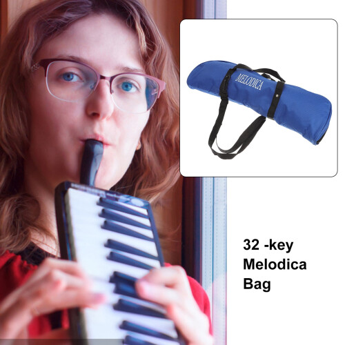 Melodica Bag Blue Zipper Accordion Folder 1 Pc 2