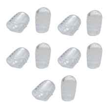 10pcs Silicone Anti-friction Toe Protector, Clear Breathable Silicone Toe Caps Toe Sleeve Protectors for Corns, Blisters And Pain Relief