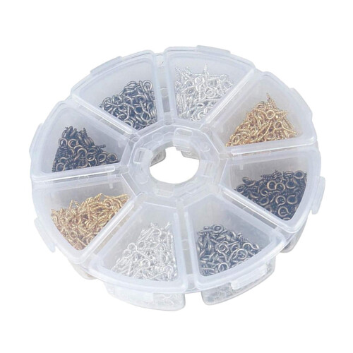 Mini Screw Eyes Assorted 800 pcs 4x8 mm 1