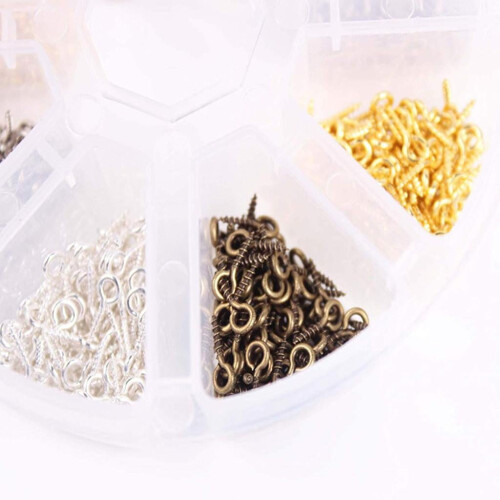 Mini Screw Eyes Assorted 800 pcs 4x8 mm 2