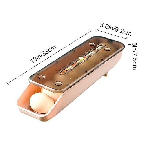 Egg Storage Container Refrigerator Egg Rack Refrigerator Egg Storage Box Capacity Non-slip Stackable Design with Automatic Sliding Egg for Efficient 1