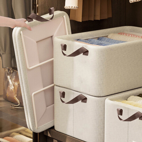 Under Bed Storage Container,Foldable Storage Cubes,Household Clothes Storage Container,gray 1