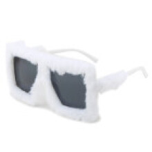 (WhiteFrameWhitePlush)Cat Eye Sunglasses With Full Frame Pc Material And Uv400 For Womens Casual Looks