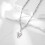 Sterling Silver Butterfly Anklet with Created Opal Double 3