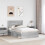 VidaXL vidaXL Bed Frame with Drawer Grey Sonoma 120 x 190 cm Solid Pine Wood 2